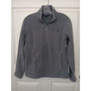 Patagonia 1/4 Zip Synchilla Fleece Jacket Womens Small Gray Long Sleeve Pullover